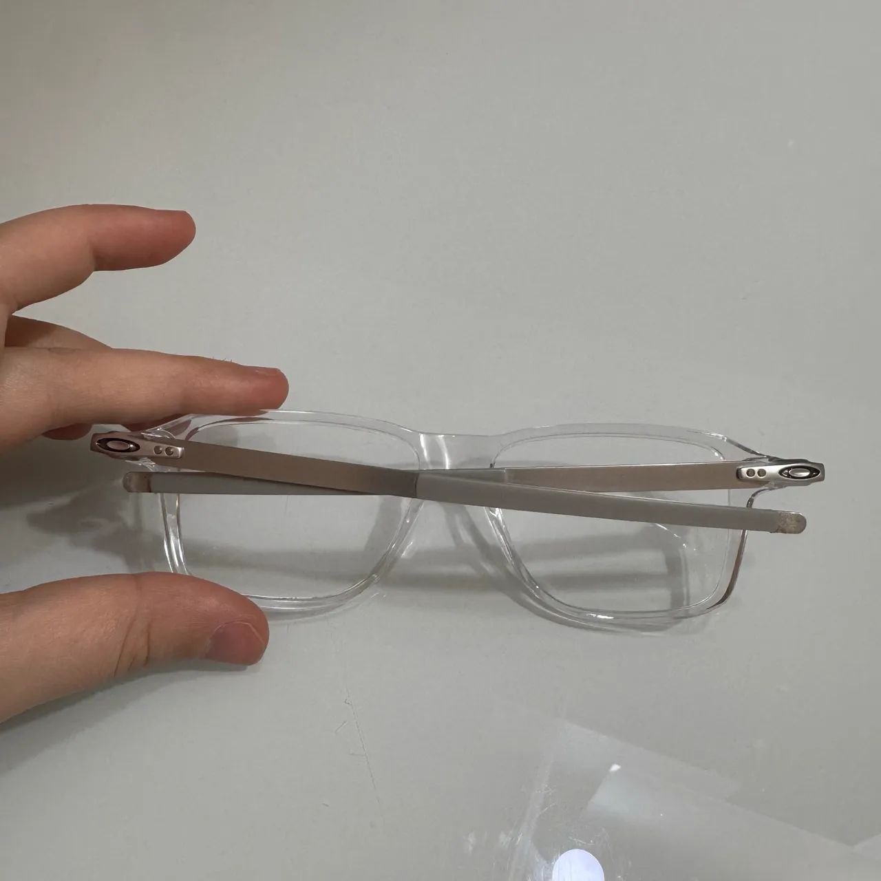 armação oakley wheel house original polished clear - Foto 3