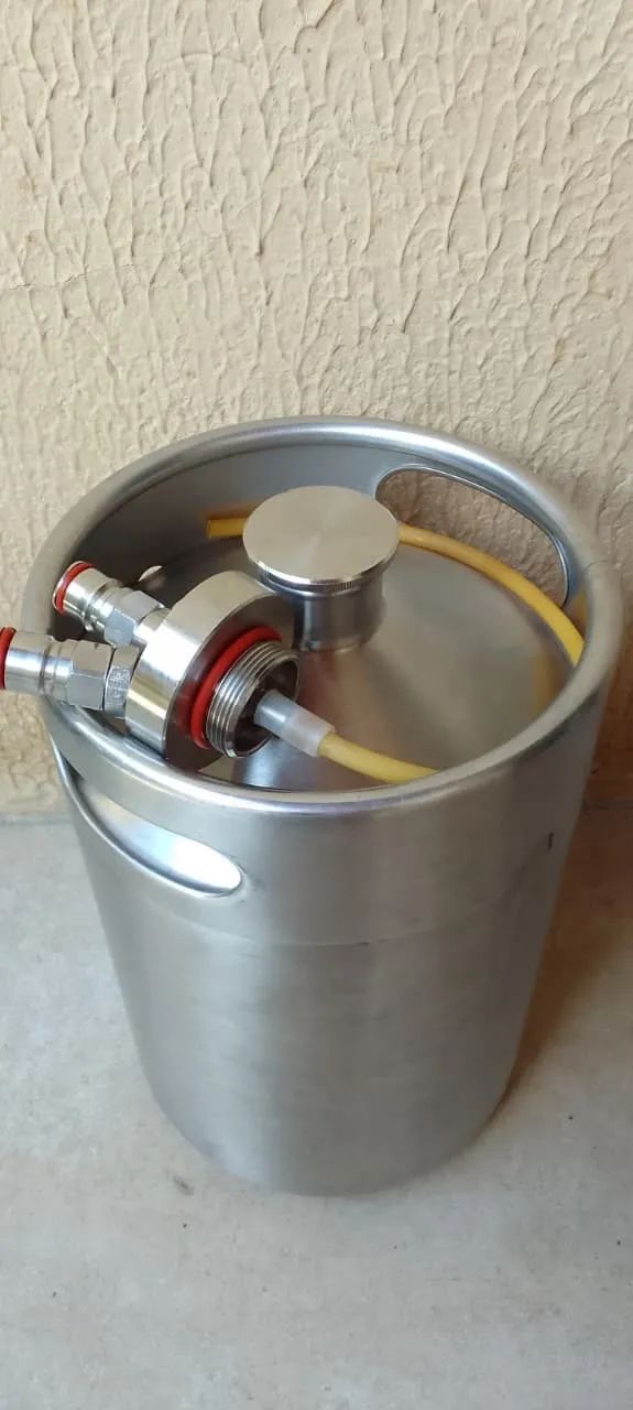 Barril inox mini keg 5 litros completo - Foto 3
