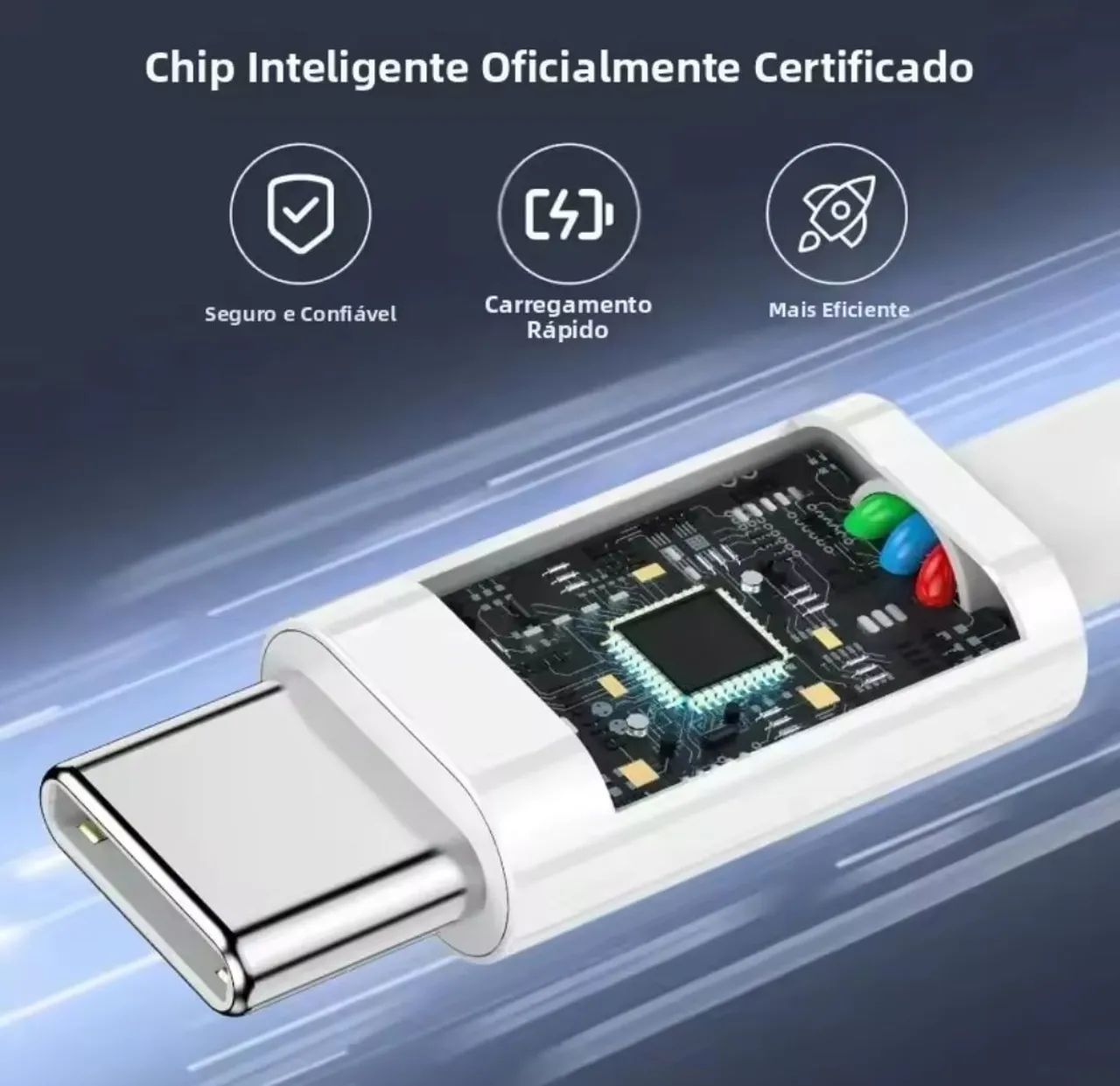 Cabo USB-C para USB-C para smartphone, pc - Foto 2