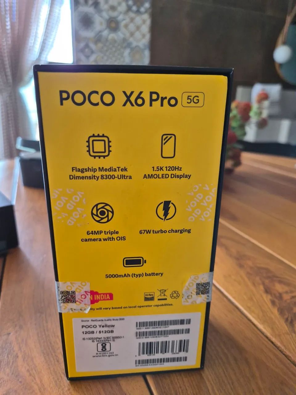 Xiaomi pocophone poco X6 pro 512 gb amarelo 12gb ram 