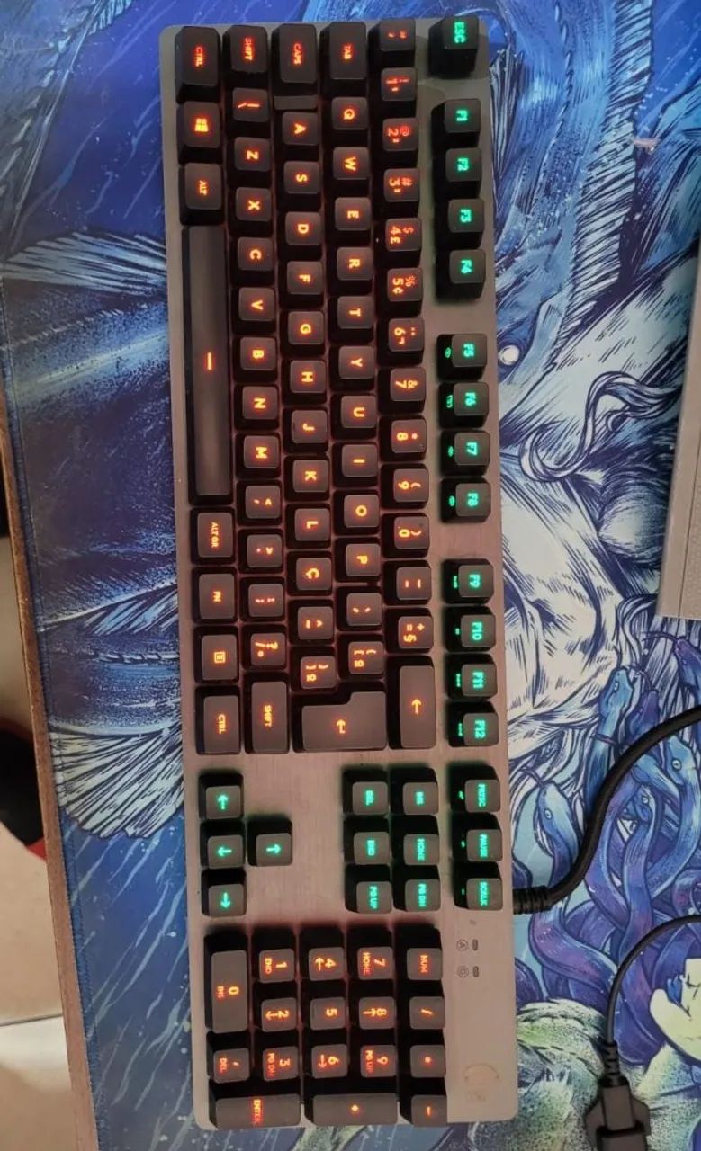 Teclado Logitech G Carbon 512 RGB com fio - Caixa original - Foto 2