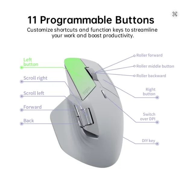 Mouse Sem Fio Rapoo MT760L - Foto 2