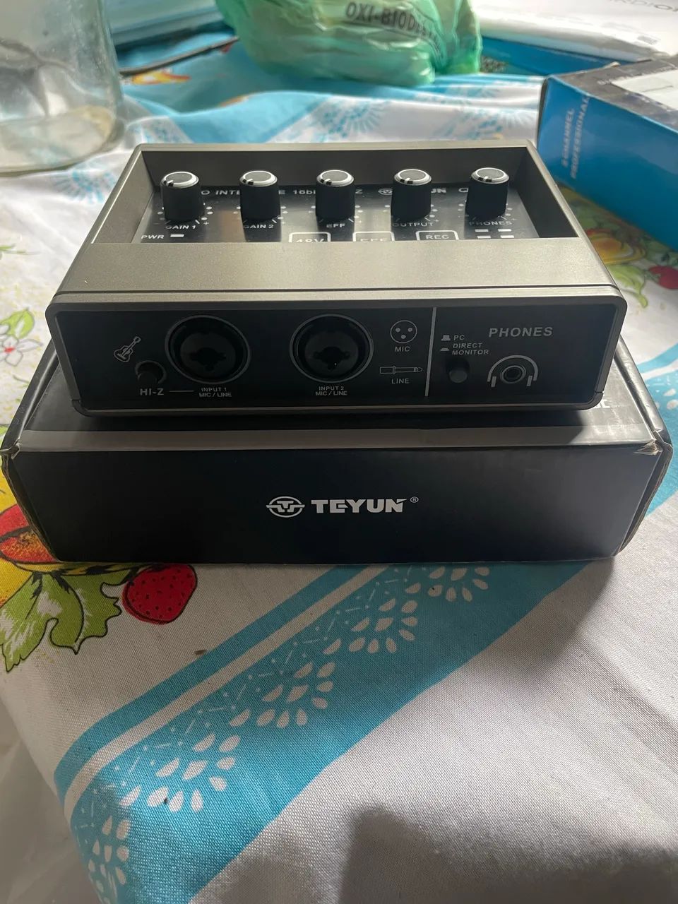 Q-16 Interface de audio,placa de som profissional de canal USB 2.0 DC 5V - Foto 2