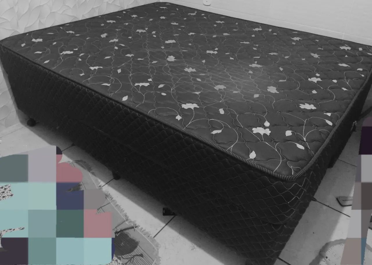 Cama box casal tamanho quem com colchão de espuma  - Foto 5