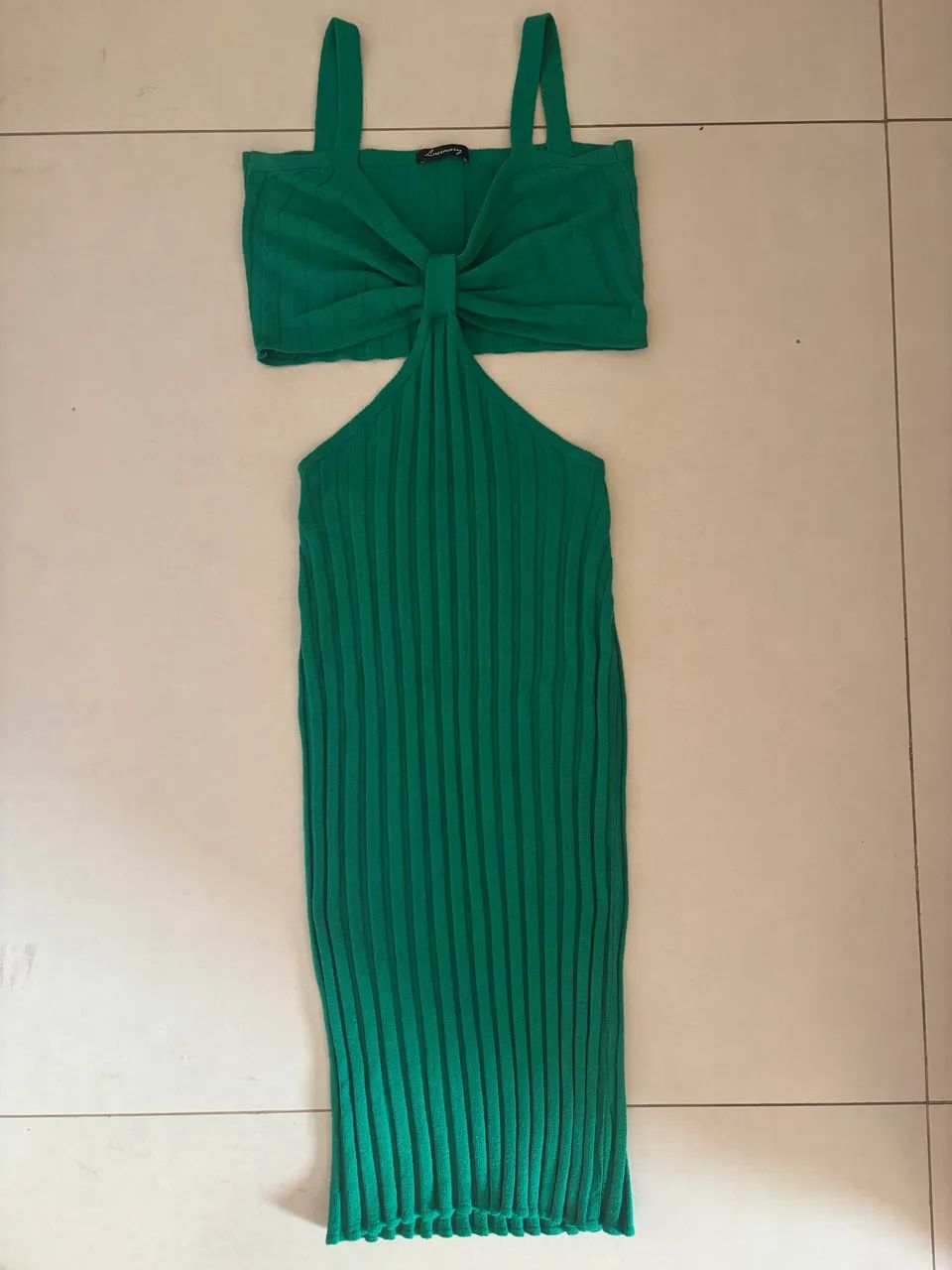 Vestido novo verde de tricot midi - Foto 5