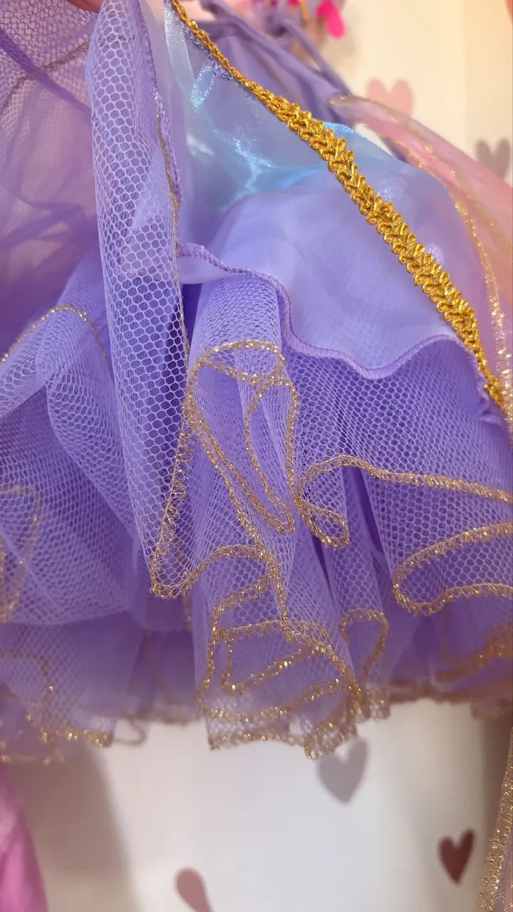 Fantasia Infantil de Bailarina/Fada Lilás com Paetês - Tam. 3 a 6 anos - Foto 5