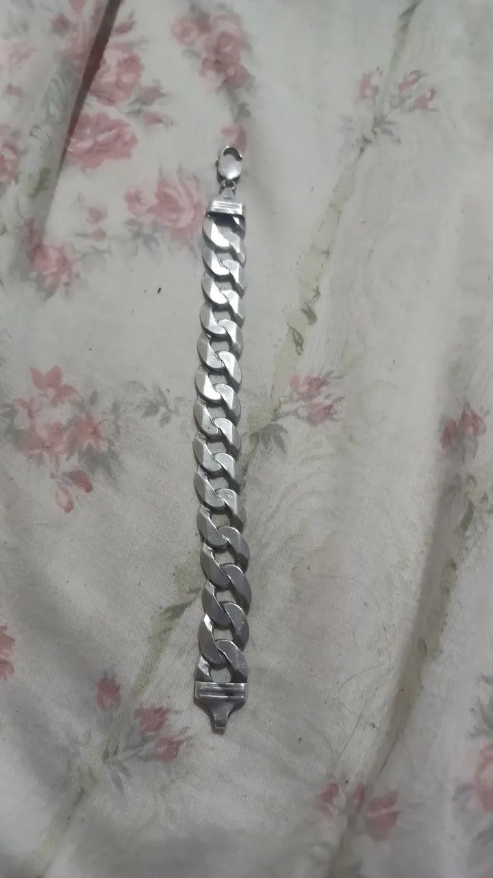 Pulseira 925 16mm prata pura  - Foto 3