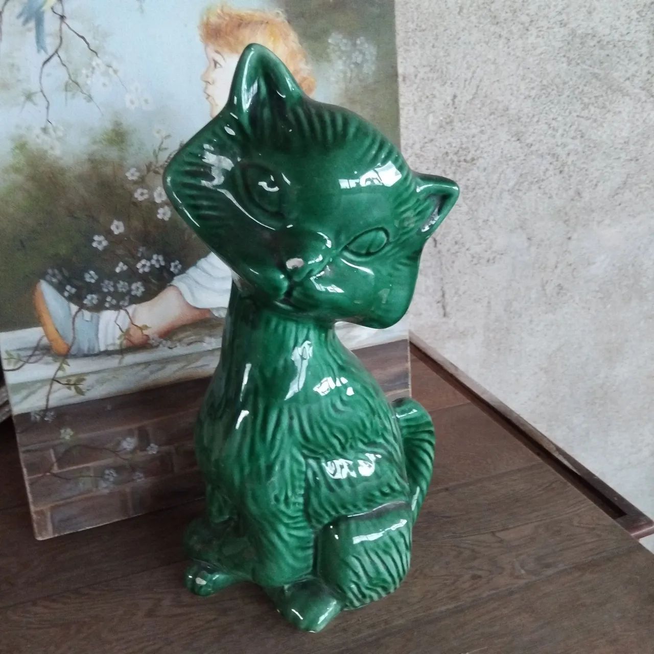 Gato de louça antigo  - Foto 4