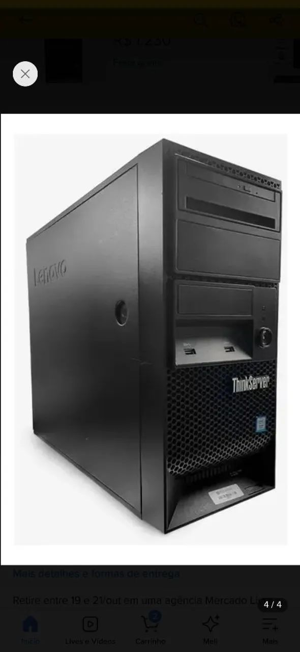 Servidor Lenovo Ts150  Intel Xeon 8gb Hd 1tb - Foto 2