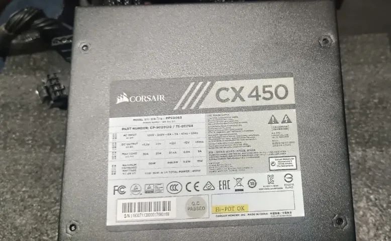 Fonte 450W Corsair CX450 80 Plus Bronze