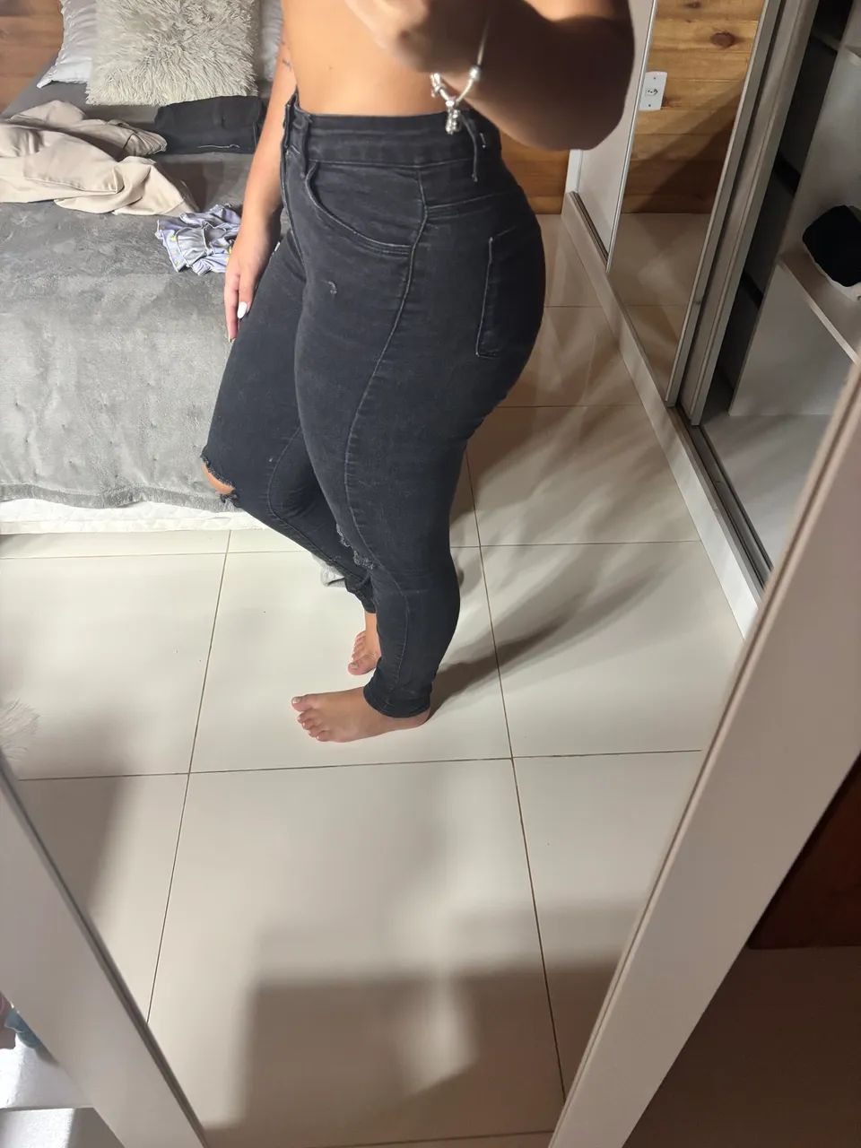 Calça Jeans Preta - Foto 4