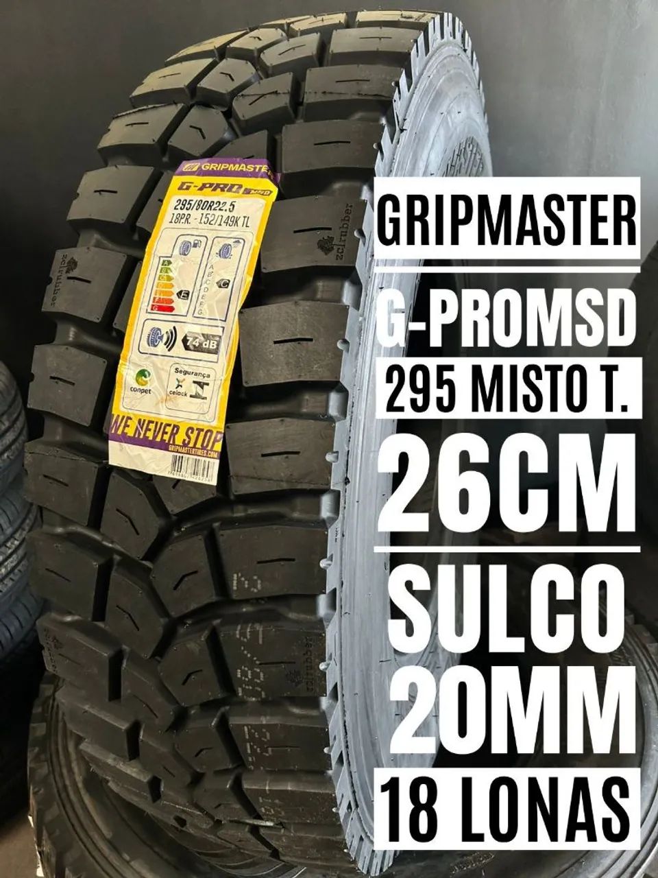 Pneus 275 e 295