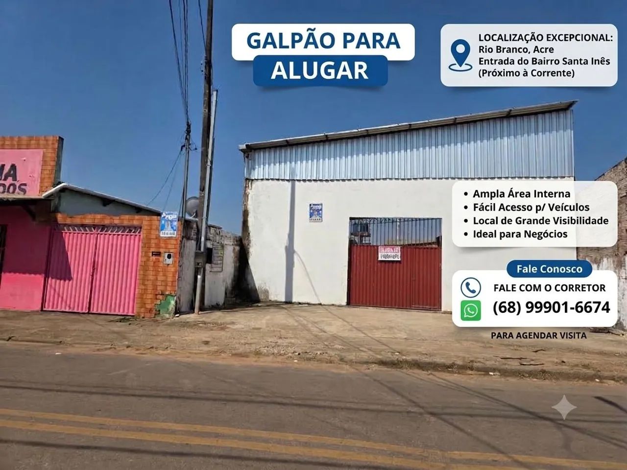Alugo galpao - proximo a corrente.