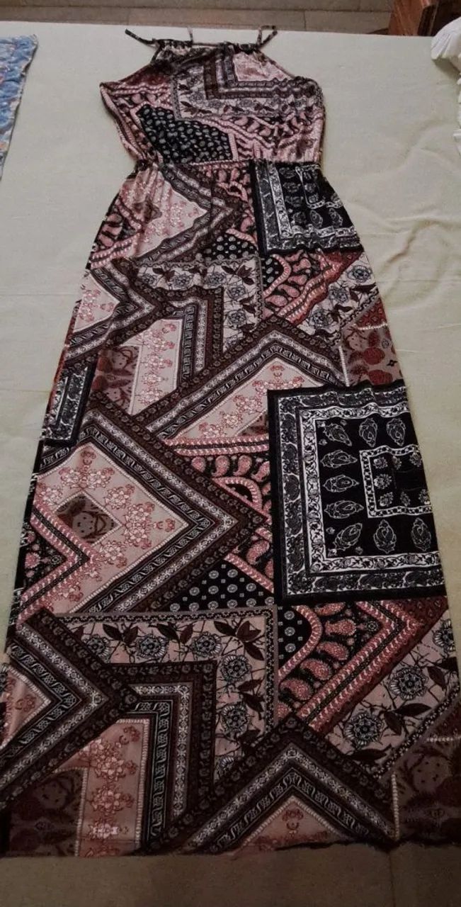 Vestido longo em malha - Foto 4