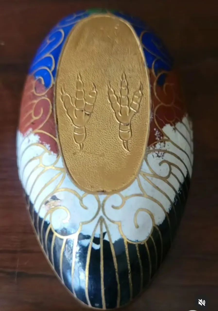 Casal de patos chineses em Cloisonné  - Foto 4