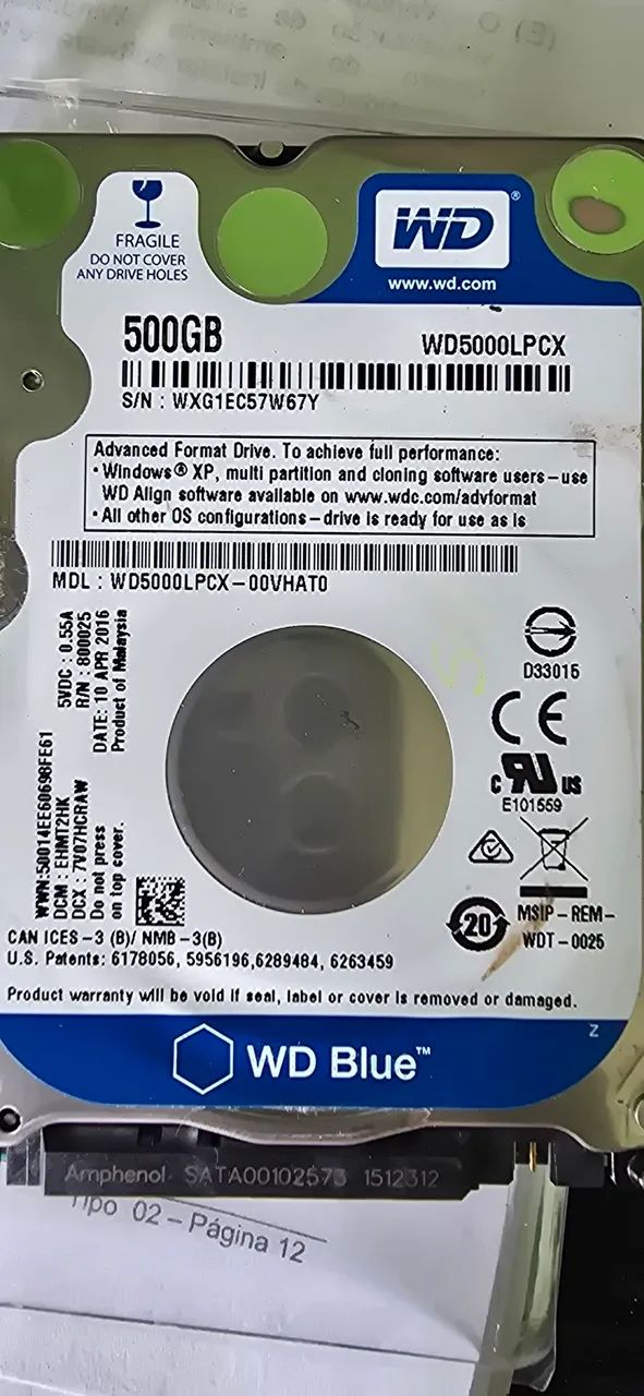 Hd 500gb wd