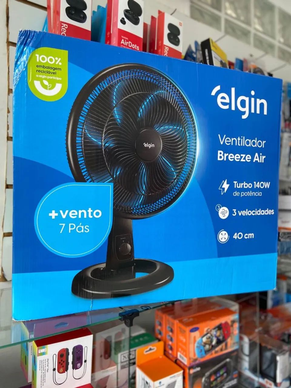 *Ventilador Breeze Air Turbo 140W 3 Velocidades 7 Pás 40 Cm Elgin* - Foto 4