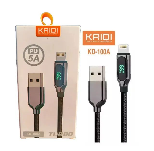 Cabo carregador Iphone Com Display Led
