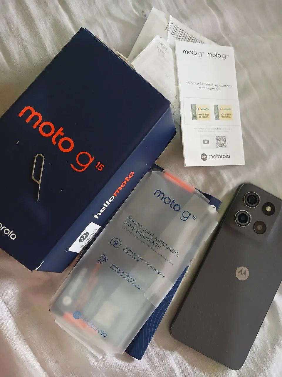 Moto G15 cinza
