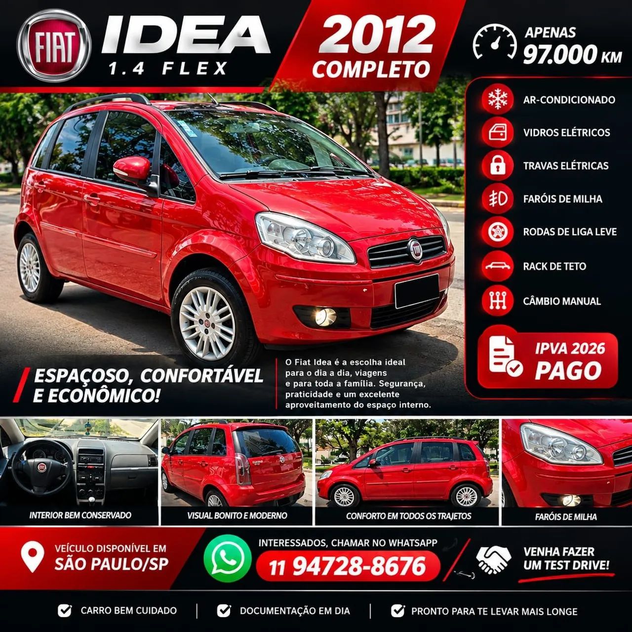 Fiat Idea Attractive 1.4 Fire Flex 8V 5P 2012