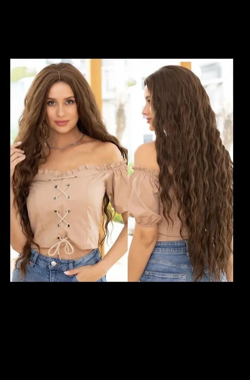 Perucas sintéticas e laces de cabelo humano - Foto 2