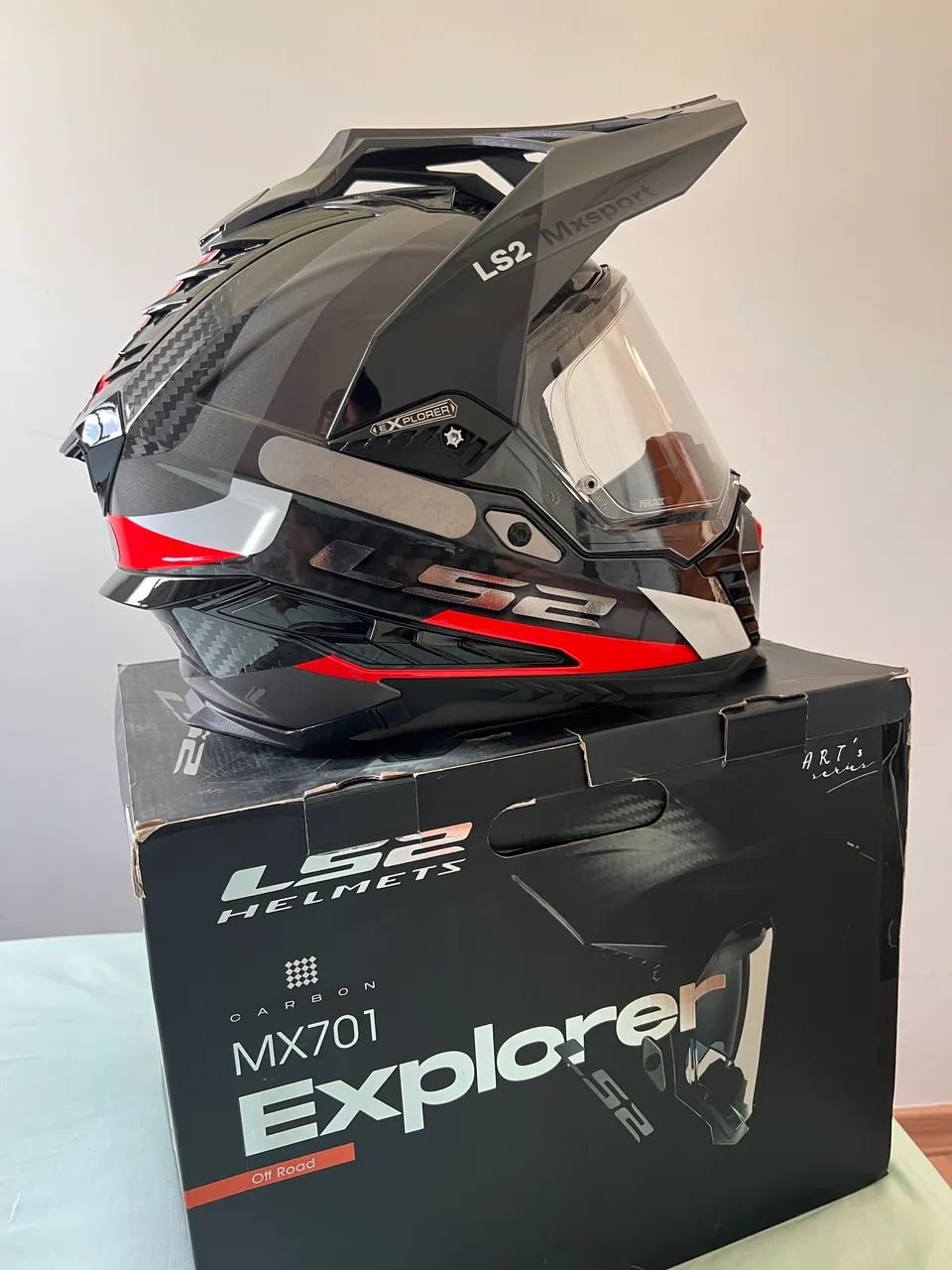 Capacete LS2 MX701 EXPLORER CARBON - Foto 3