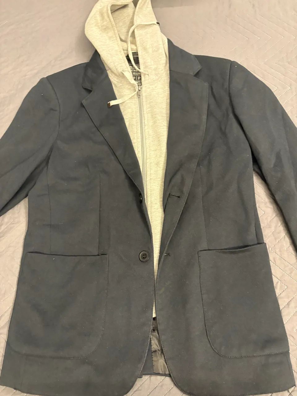 BLAZER JAQUETA PRETO CINZA - Foto 2