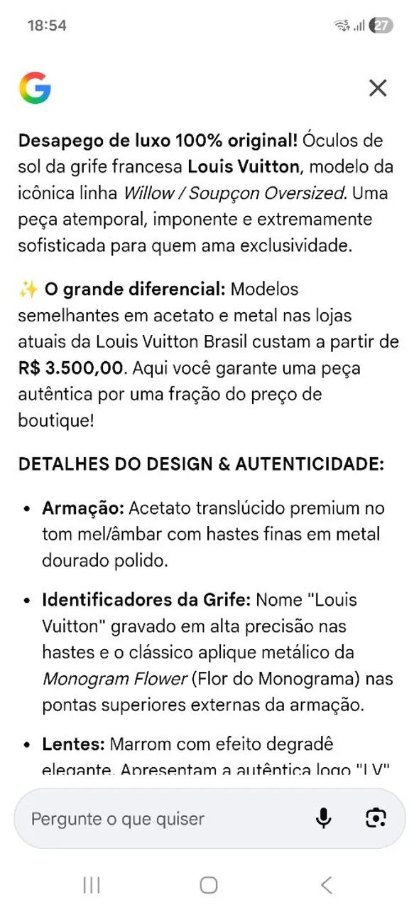 ÓCULOS DE LUXO LOUIS VUITTON  - Foto 5