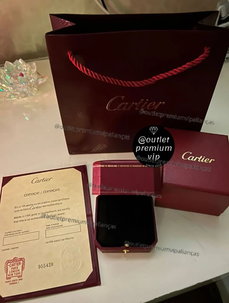 Caixa de anel Aliança cartier original  - Foto 2