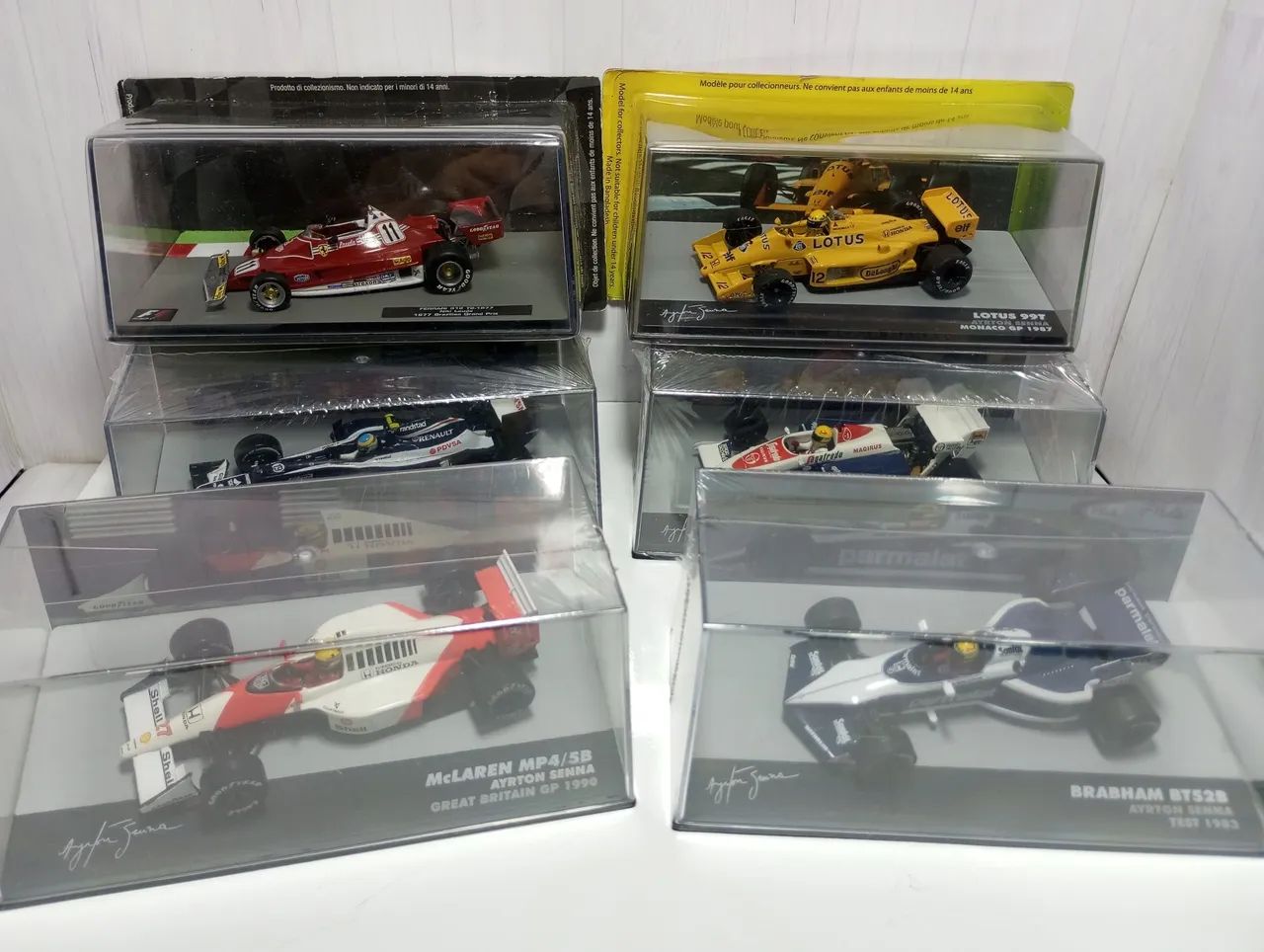 6 Carrinhos Formula 1 - Ayrton Senna 