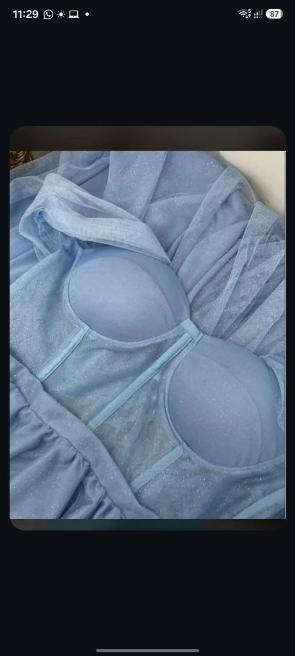 Vestido de madrinha azul 