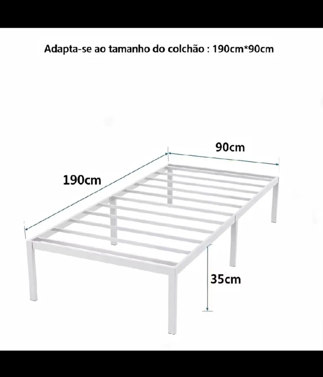 2 ESTRUTURAS DE CAMA DE SOLTEIRO - Foto 3