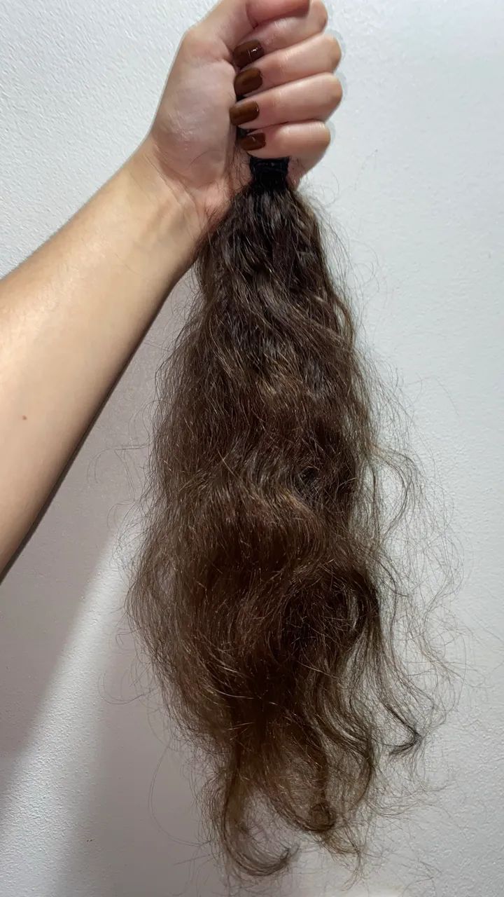 Cabelo Humano Brasileiro Premium 40cm | Castanho Natural