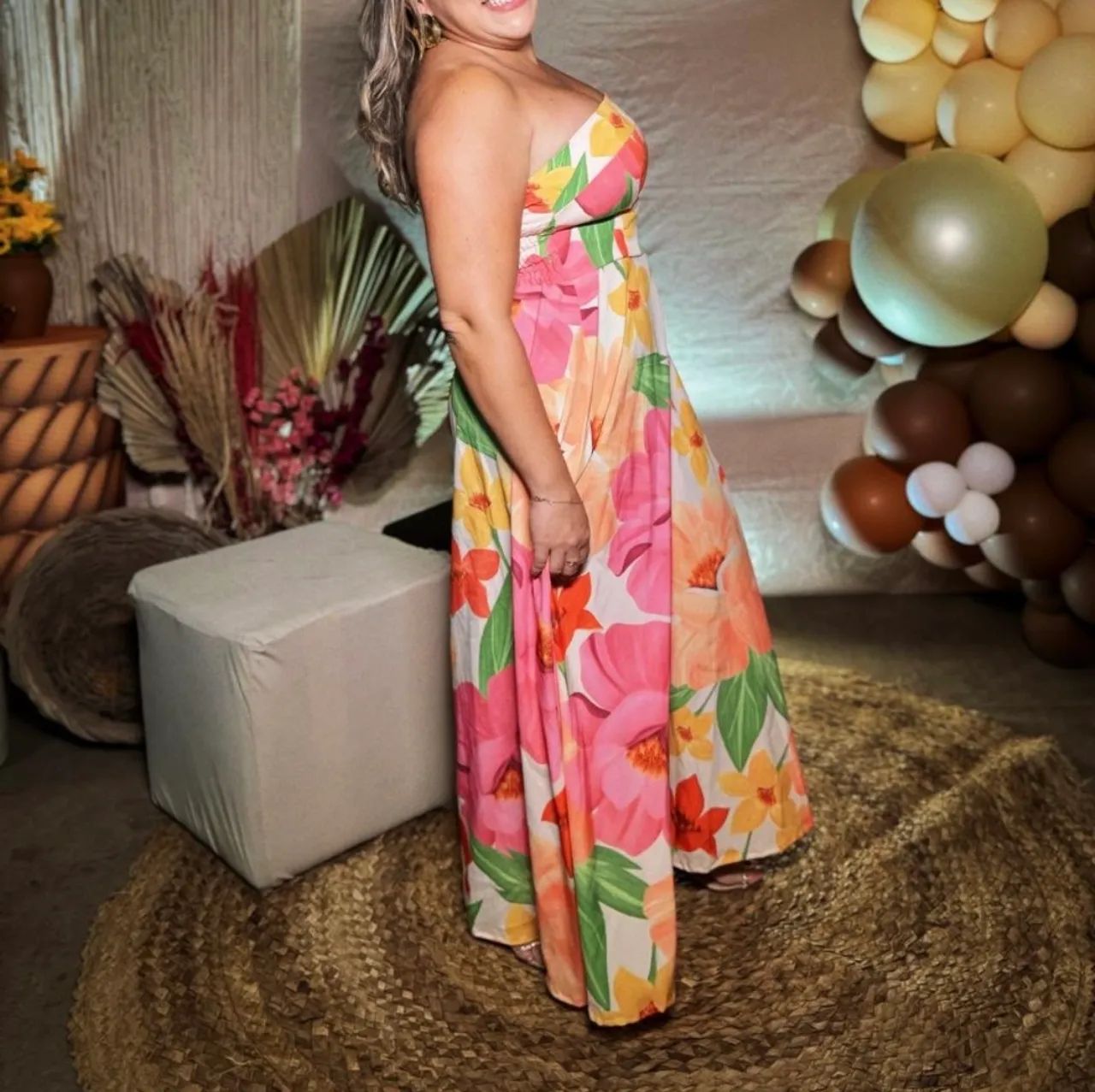 Vestido florido bem conservado  - Foto 3