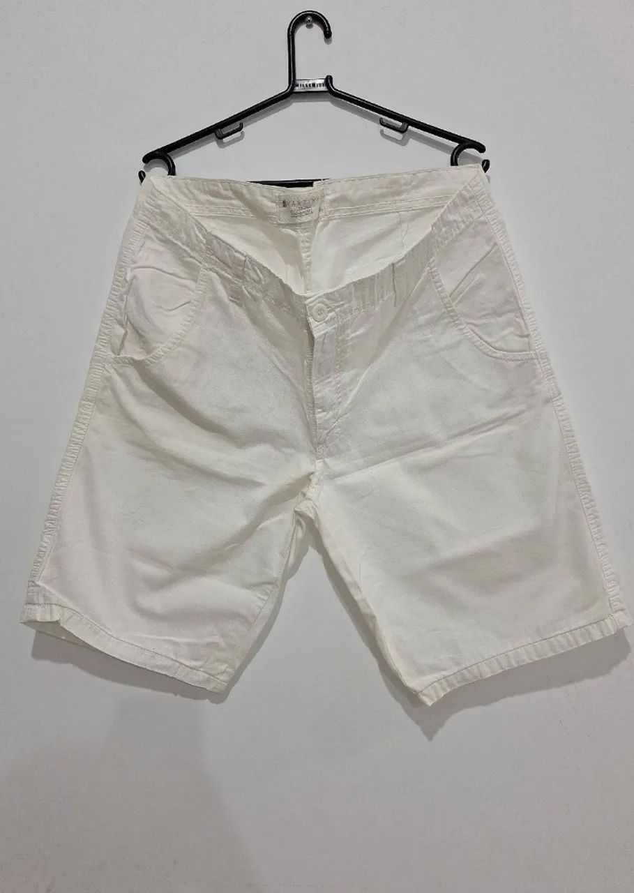 bermuda masculina linho marfinno