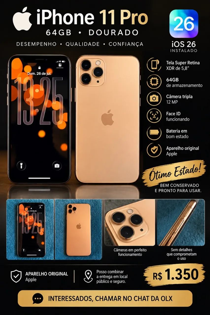iPhone 11 Pro Dourado