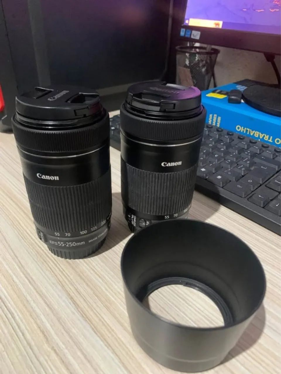 Vendo 2 Lentes Canon EF-S 55-250mm para Conserto. - Foto 5