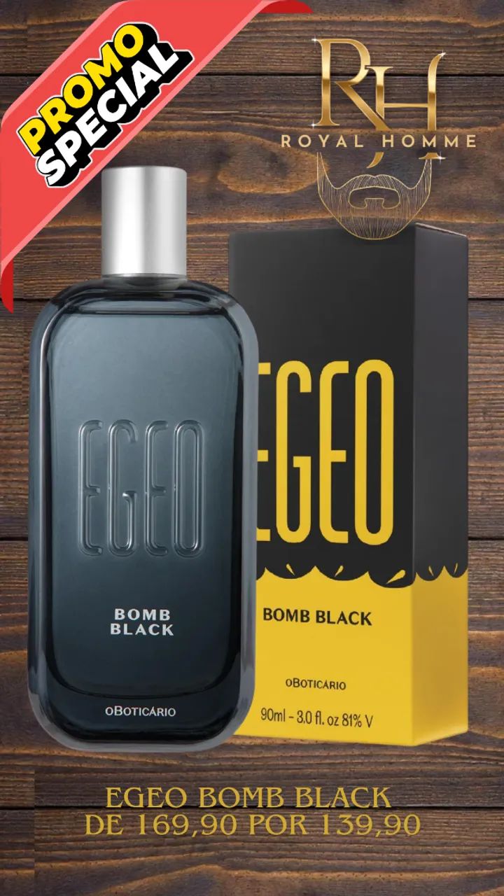 Perfume Egeo Bomb Black 90ml O Boticário Original Lacrado - Foto 2