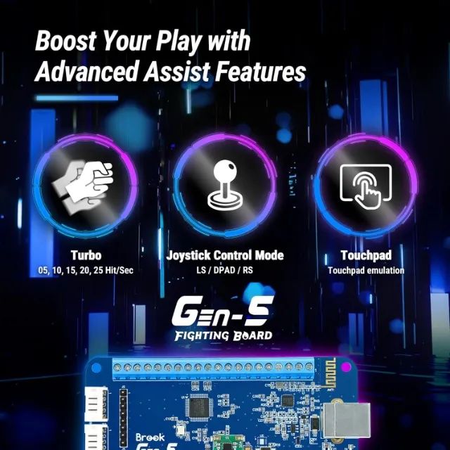 Brook Gen-5 Fighting Board / PS4 / PS5 / Switch1 e 2 / PC Android - Foto 4
