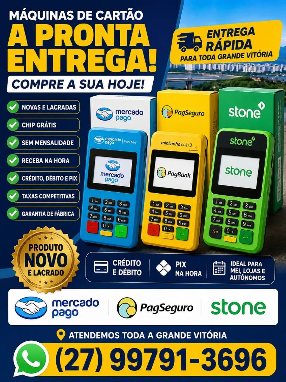 Máquinas de cartão de crédito e débito 