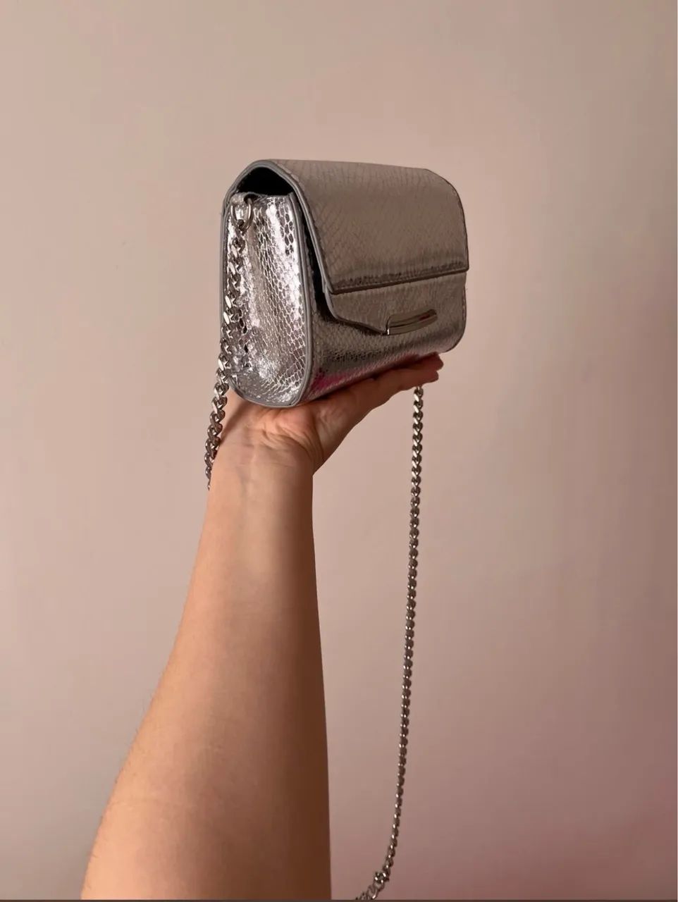 Bolsa prata Satinato - Foto 2