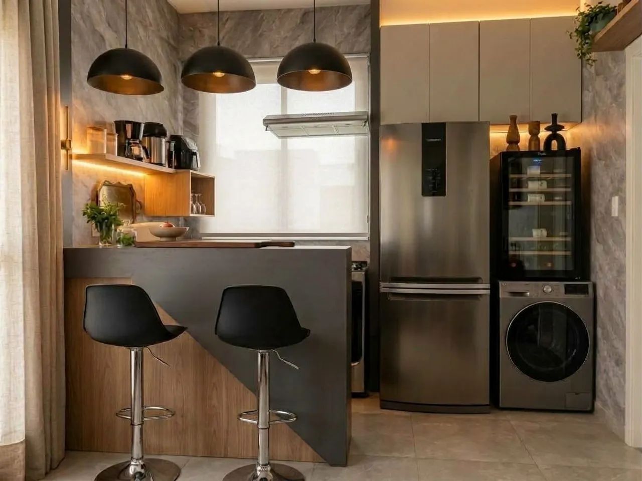 Apartamento mobiliado.