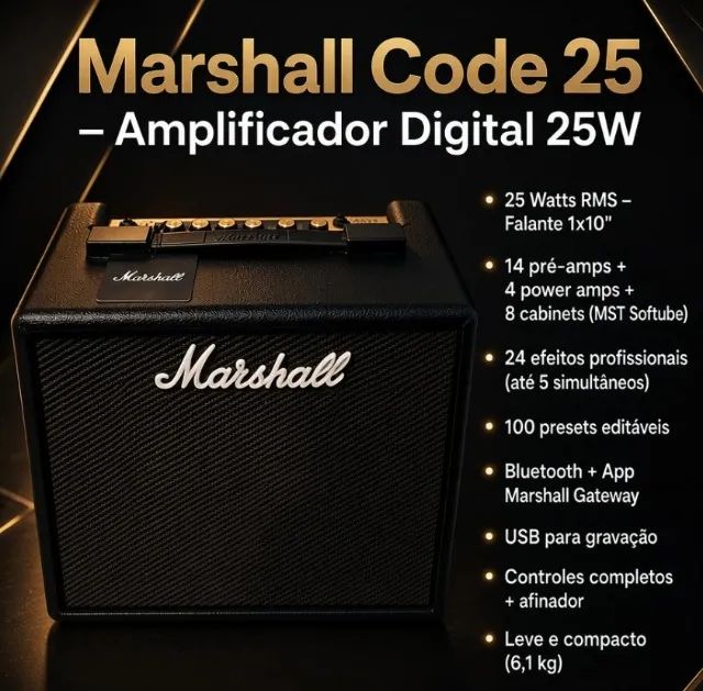 Marshall Code 25 - Amplificador Digital 25W 