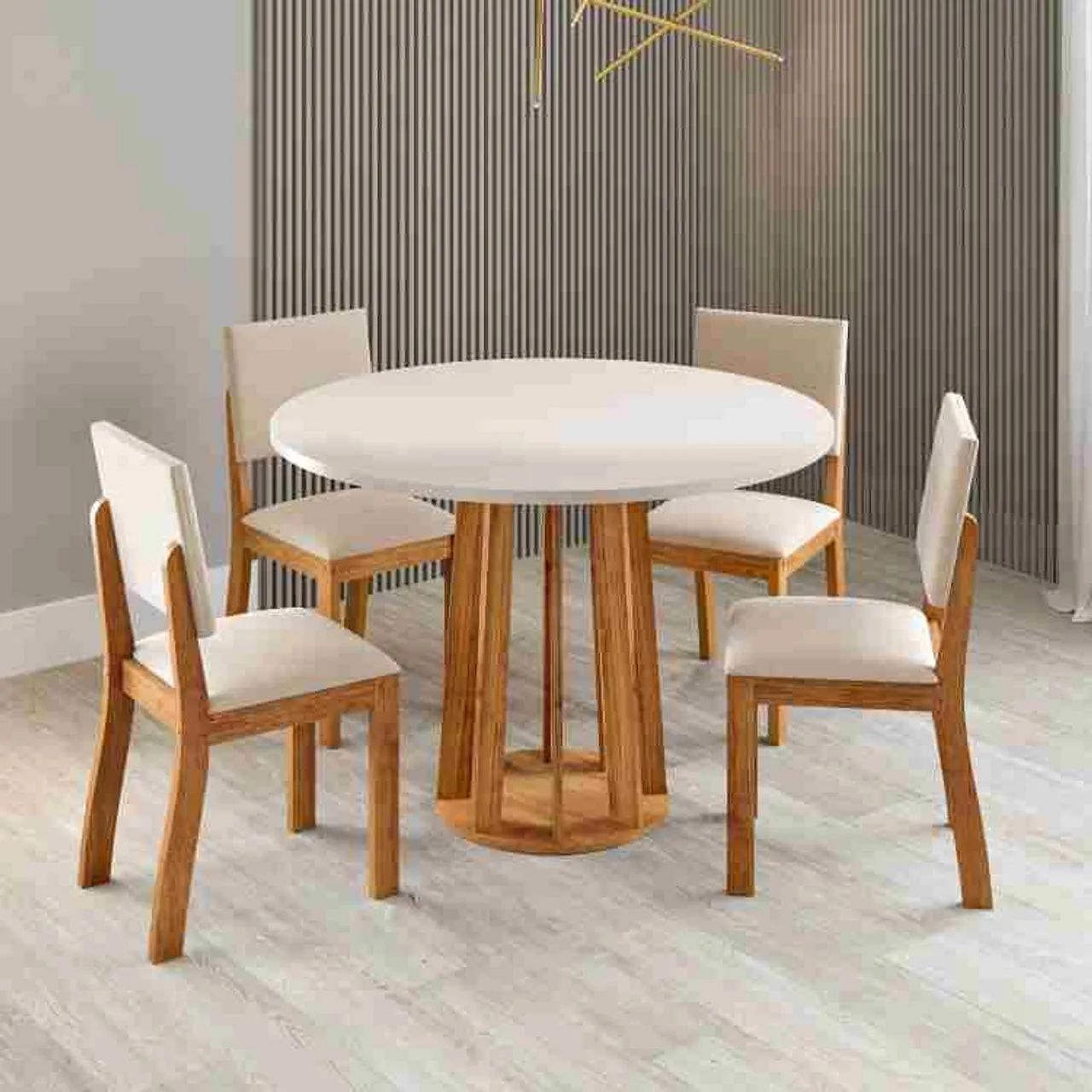 Mesa Melody com 4 cadeiras Bela - Entrega Rápida 
