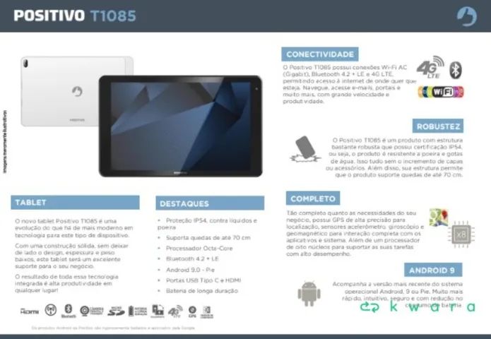 Tablet Corporativo Positivo T1085 - OCTACORE - Tela de 10" polegadas - Foto 5