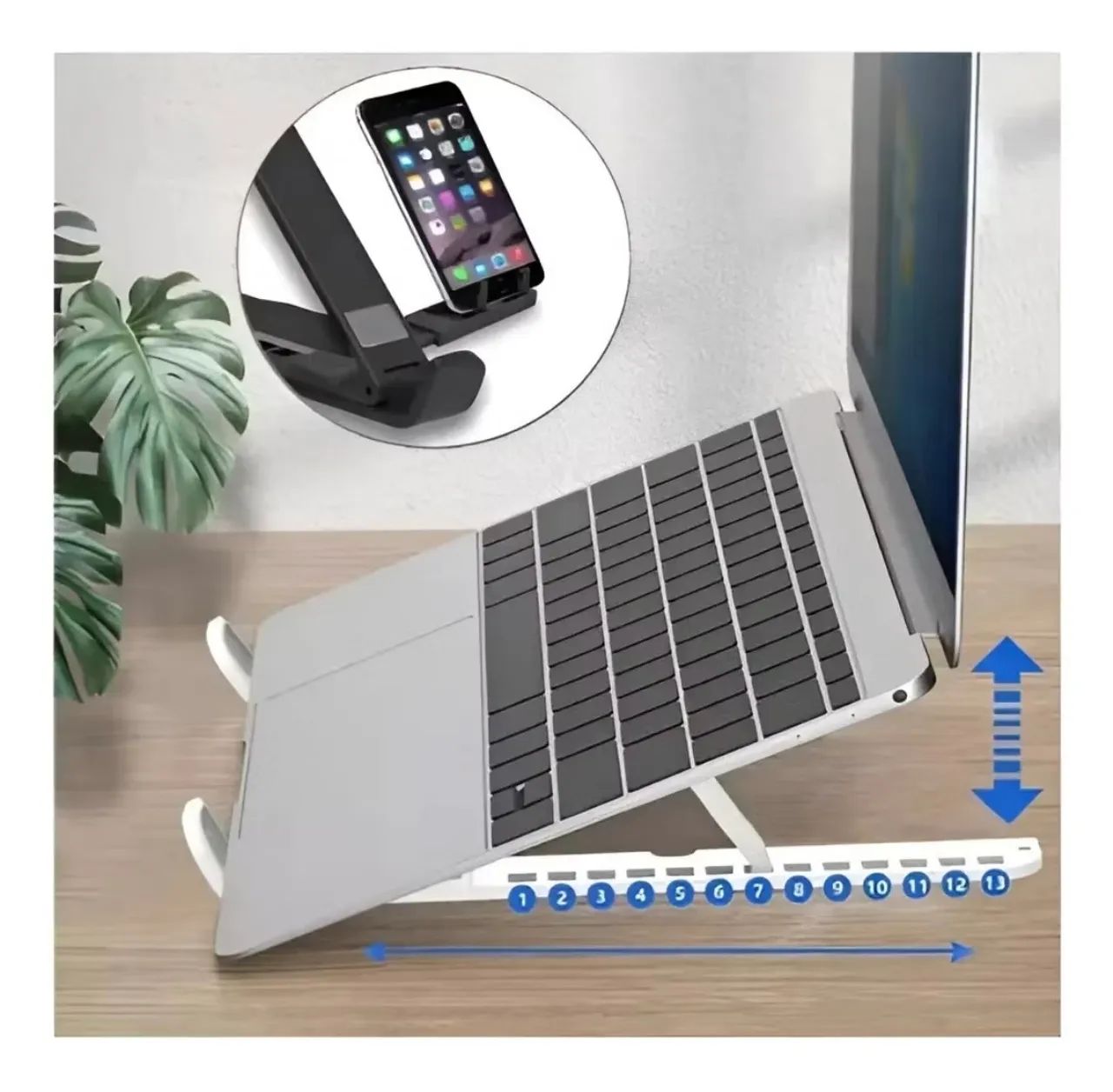 Suporte Dobrável Mesa Base Notebook Tablet Portátil Celular - Foto 4