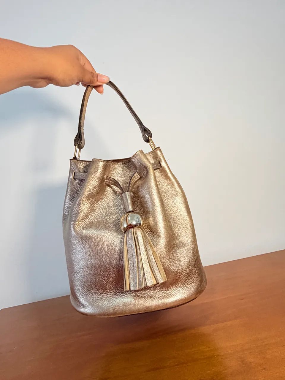 Bolsa Saco de Couro  - Foto 4