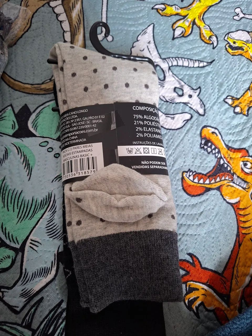 Kit 4 Pares de Meias Sociais Masculinas Cano Longo Basic+ 39-44 - Novas - Foto 5
