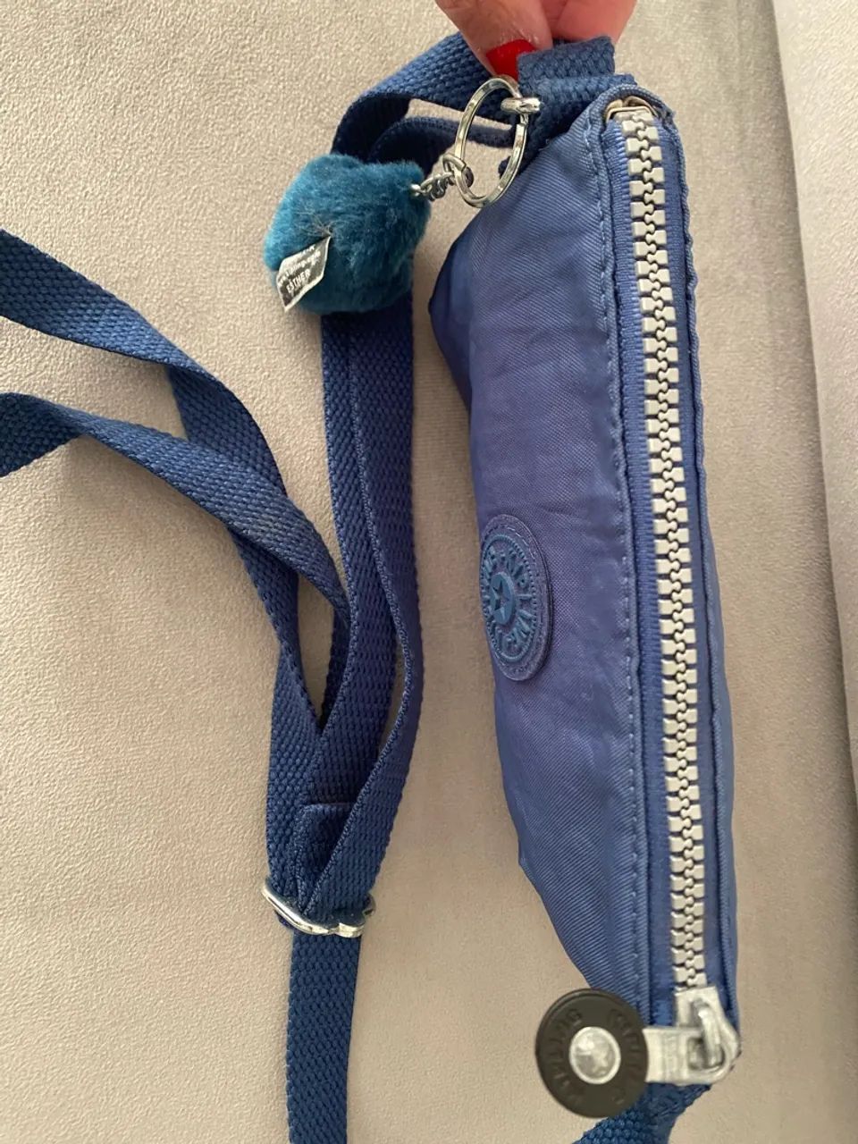 Bolsinha kipling original azul  - Foto 5