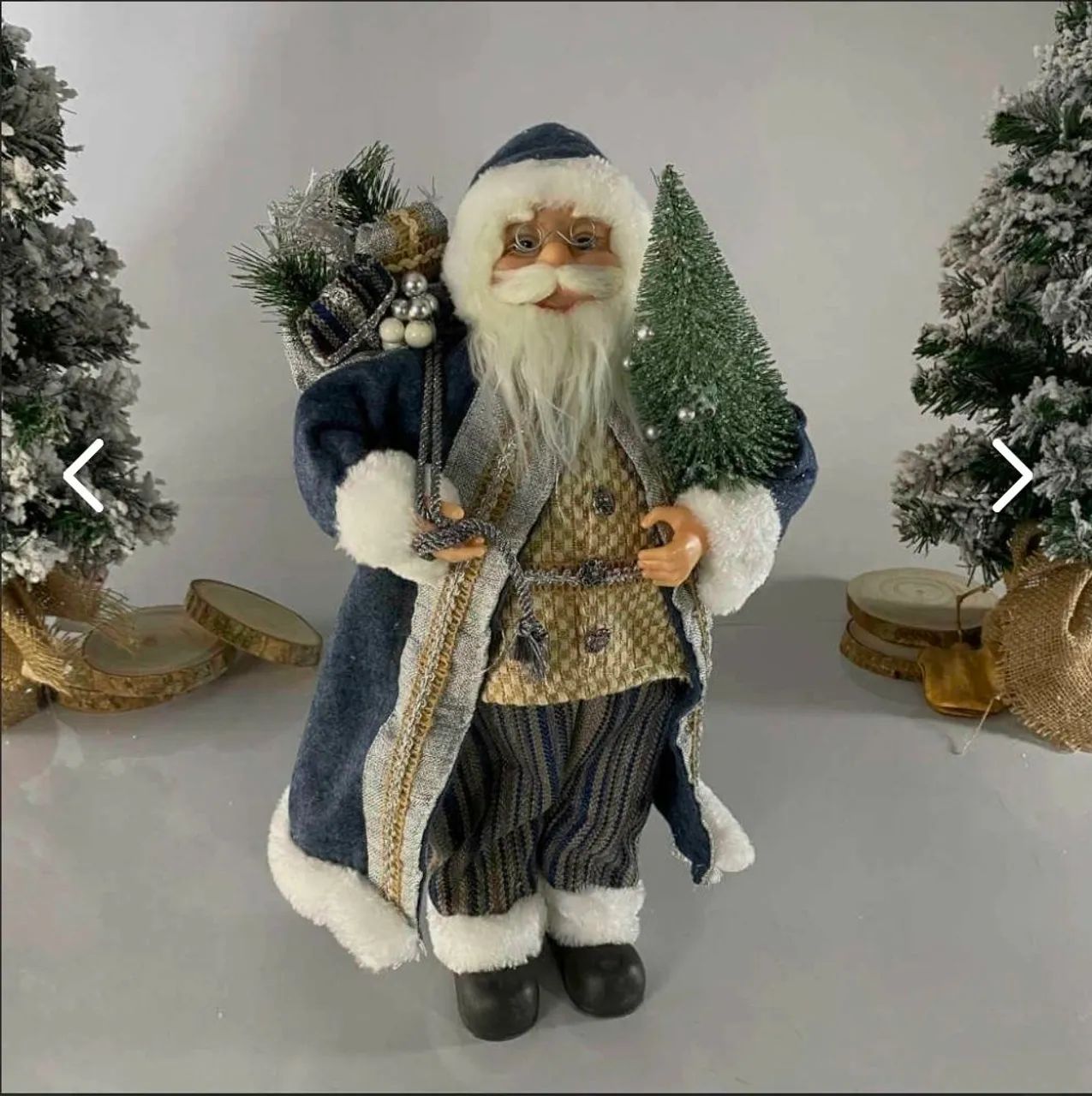 Papai Noel Azul Feito a mão  - Foto 2